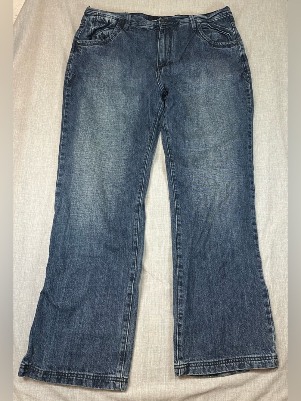 Phat Farm Mens Dark Blue Loose Y2K Jeans